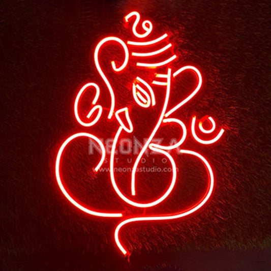 Ganesh ji neon sign