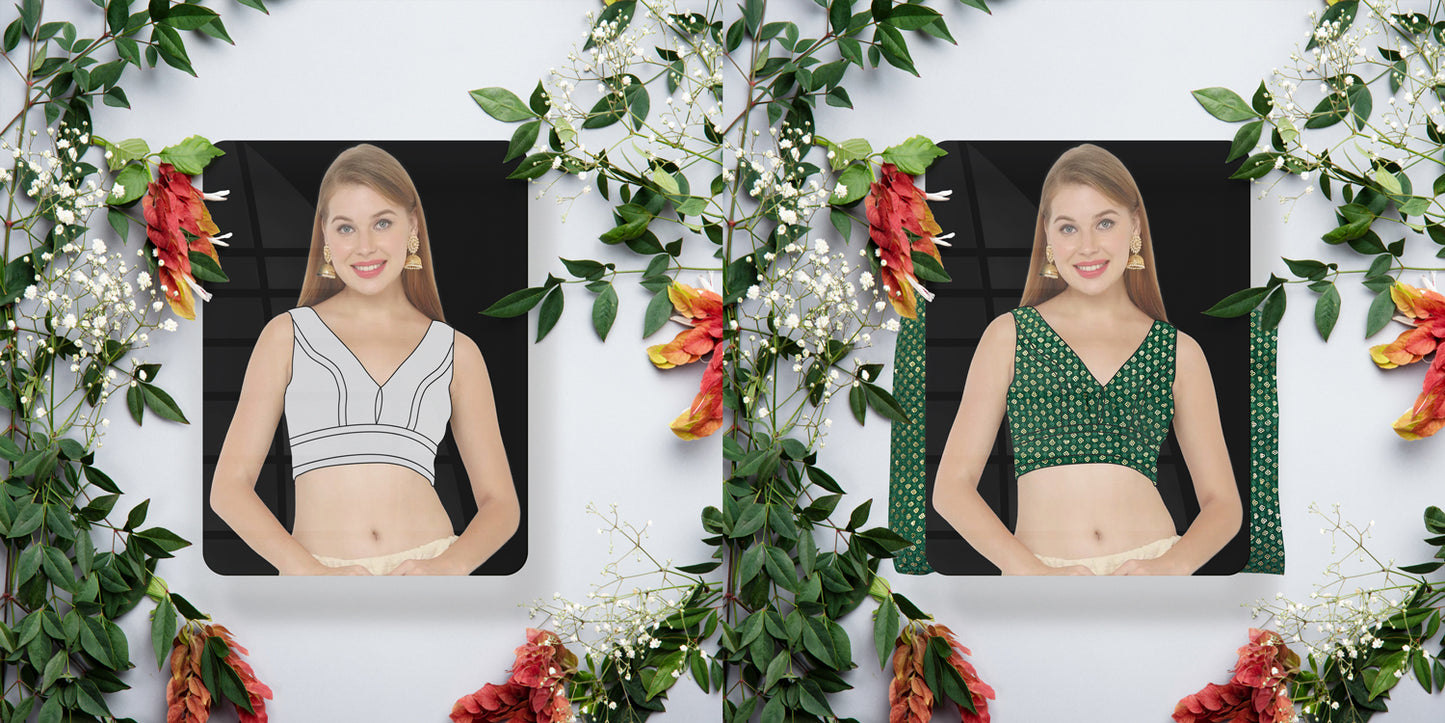 V Neck Blouse Fabric Display Sheet