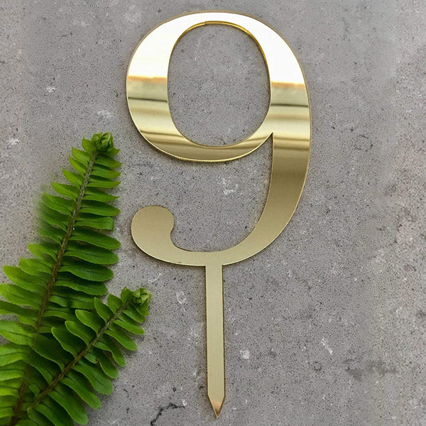 Number 9 Cake Toppers
