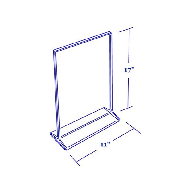 11 x 17 Table Stand Side Loading Acrylic Sign Holder
