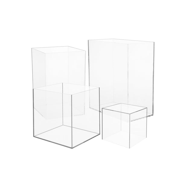 5 Sided Clear Acrylic Box - Custom Size
