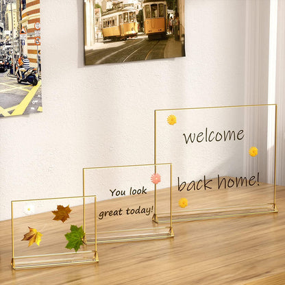 Sign Holder with Gold Borders
