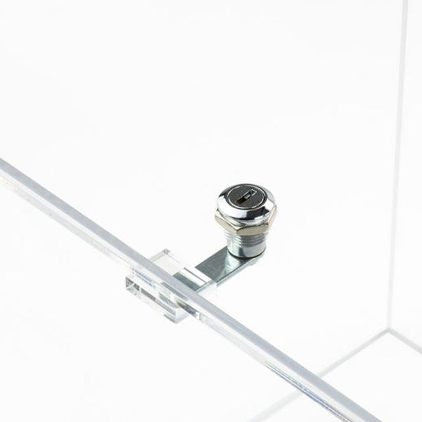 Acrylic 5-Sided Box w Cam Lock Lid
