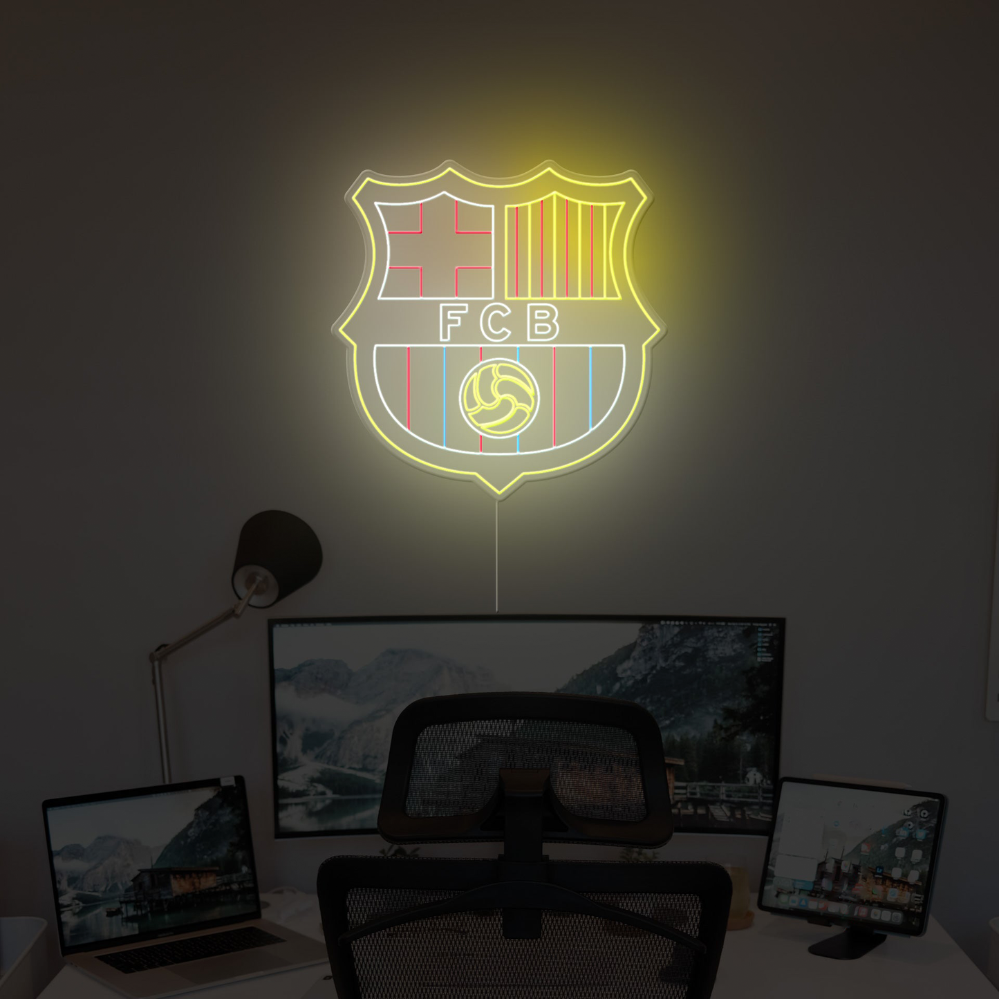 FCB Football Neon Sign