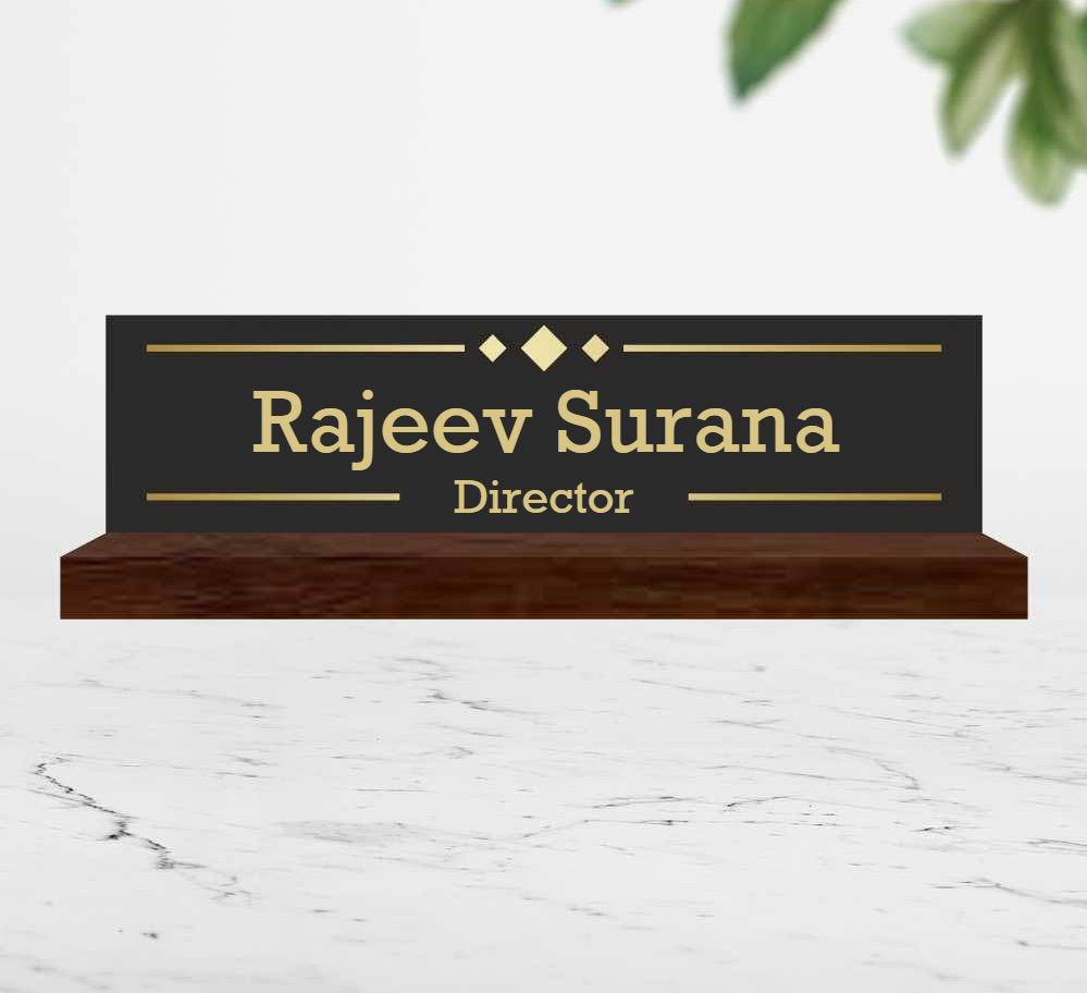 Excelus Office Desk Name Plate - Royale