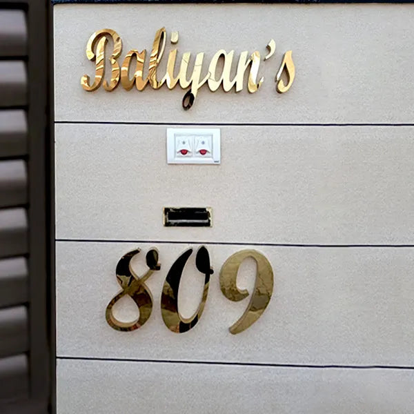 Golden Steel Letters For House