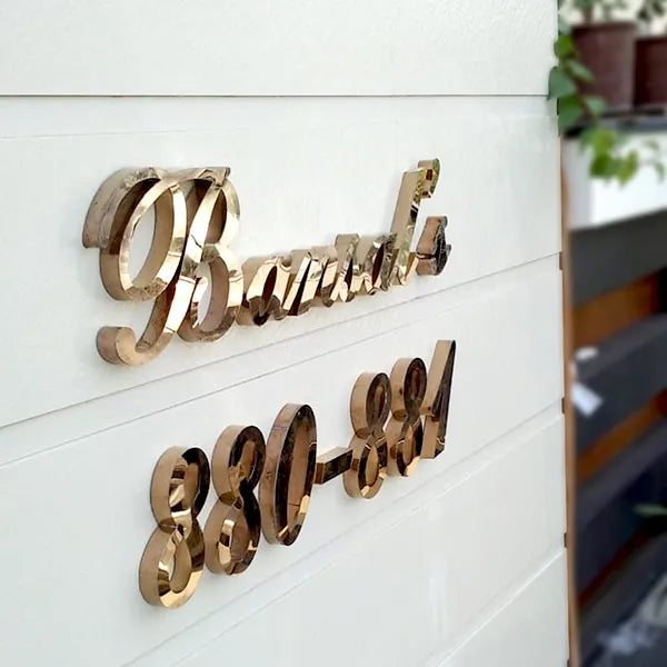 Steel Rose Gold Letters For House