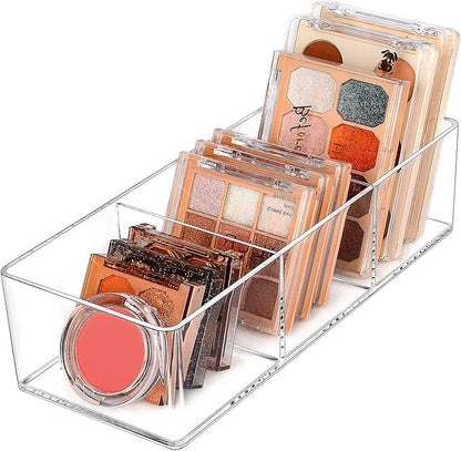 Acrylic Sheets India Acrylic Organizer, 3 Cube Sections Makeup Organizer for Drawer, Makeup ,Cosmetic Display Cases for Vanity, Countertop, Desk, Kitchen, and Cabinet Storage
