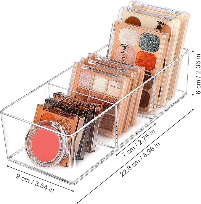 Acrylic Sheets India Acrylic Organizer, 3 Cube Sections Makeup Organizer for Drawer, Makeup ,Cosmetic Display Cases for Vanity, Countertop, Desk, Kitchen, and Cabinet Storage