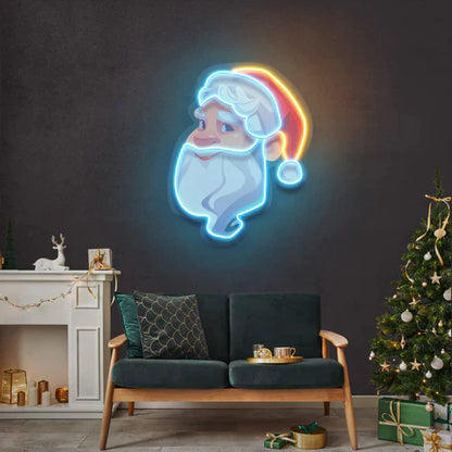Big Beard Santa Led Neon Sign Light
