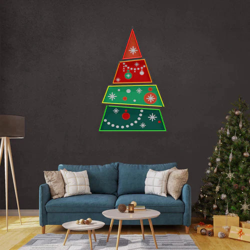 Christmas Tree Pyramid Led Neon Sign Light