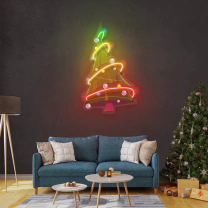Colorful Christmas Tree Art Work Led Neon Sign Light