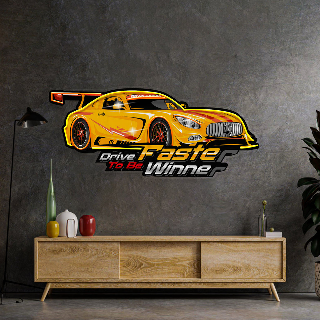 Drive Faster LED Neon Sign Light Pop Art – acrylicsheetsindia