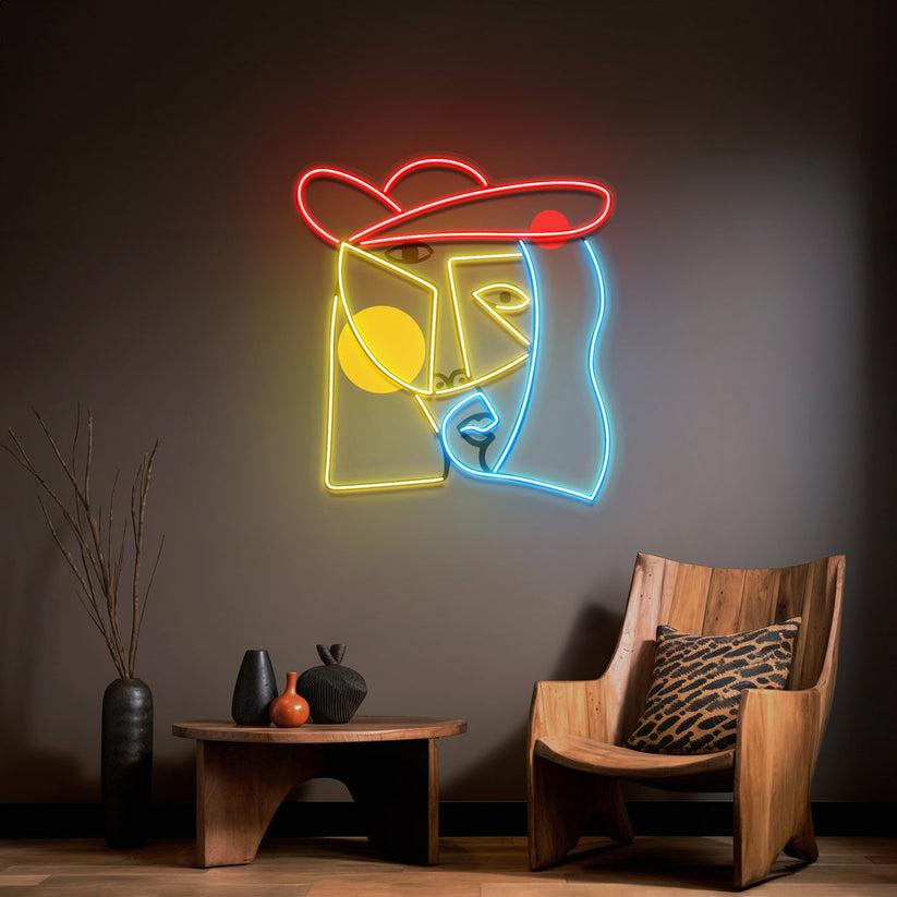 Face Abstract Art LED Neon Sign Light – acrylicsheetsindia
