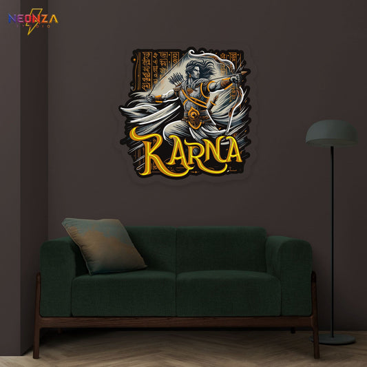 Lord Karna Mahābhārata Neon Sign Artwork