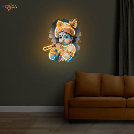 Little Krishna neon sign artwork