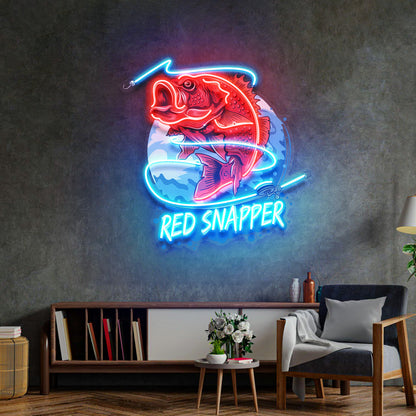 Red Snapper LED Neon Sign Light Pop Art