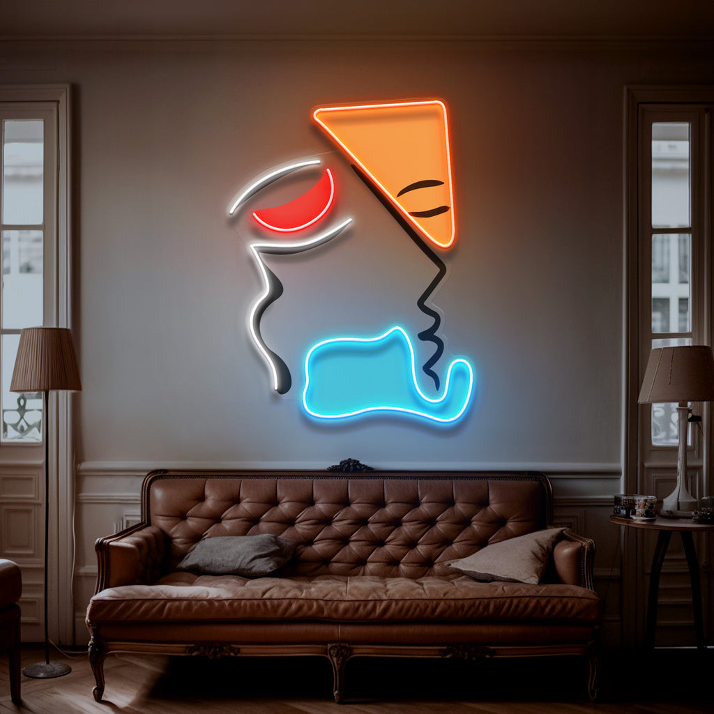 Led Neo Shape. Sign Simple Shape Of Face LED Neon Sign Light – acrylicsheetsindia