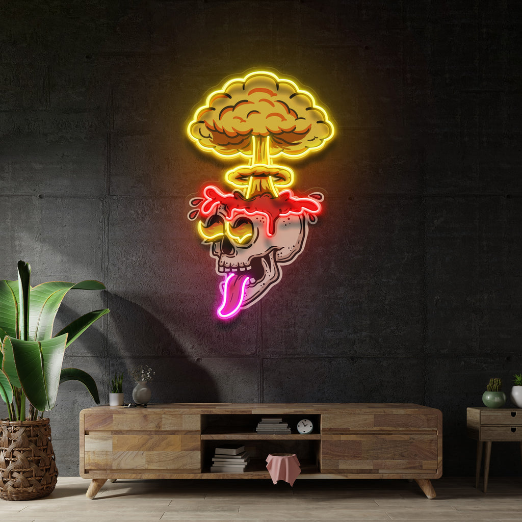 Exploding Skull E Exploded Skull LED Neon Sign Light Pop Art – acrylicsheetsindia