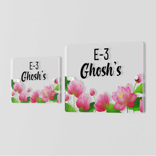 Lotus - Vintage House Number/Name Sign