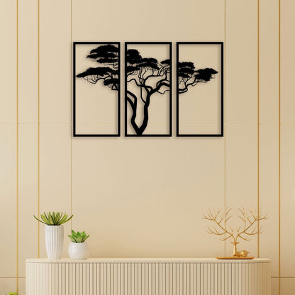 3 Piece Bonsai Tree Wall Art