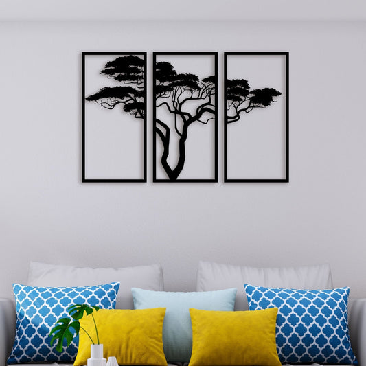 3 Piece Bonsai Tree Wall Art