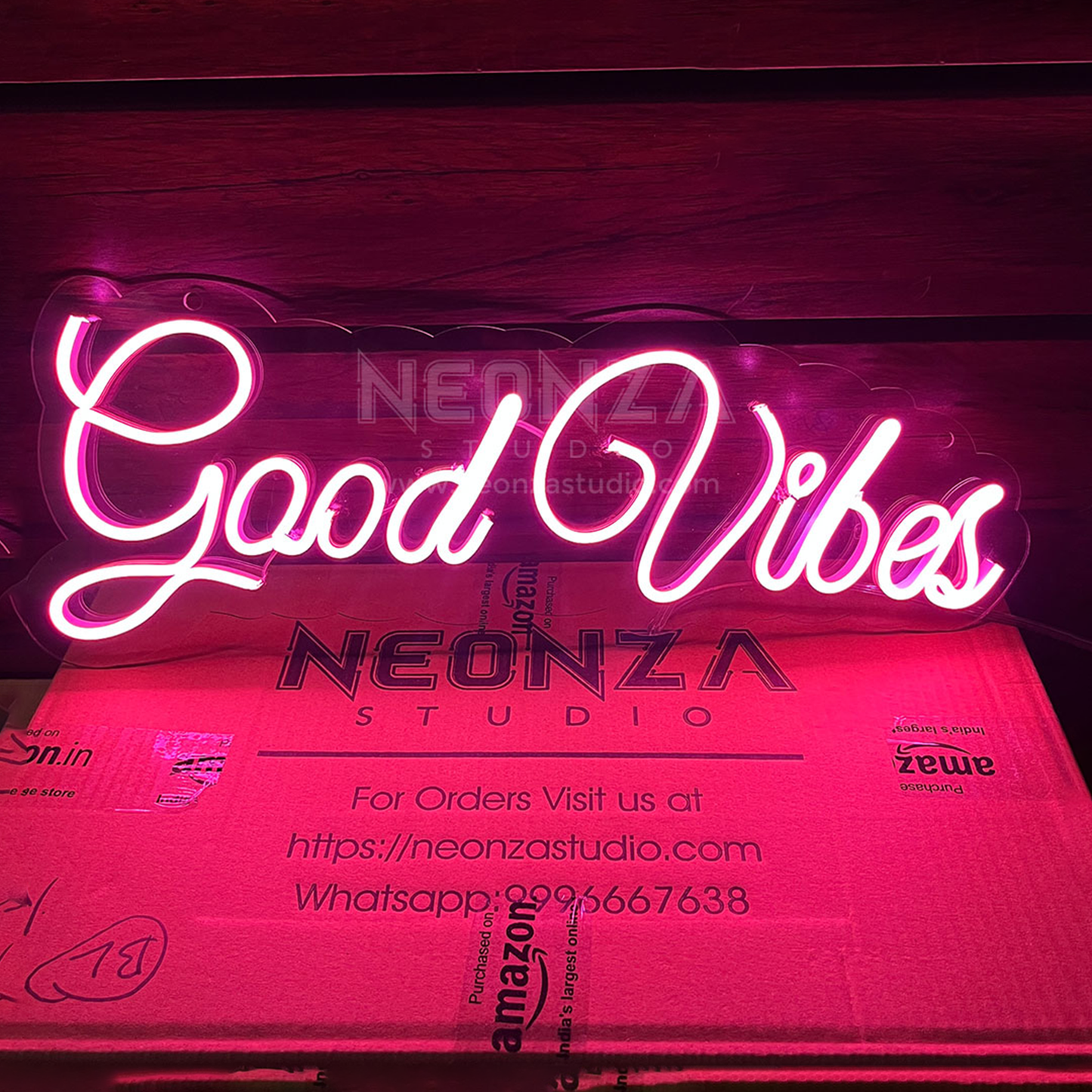 buy Good Vibes Neon Sign Pink online