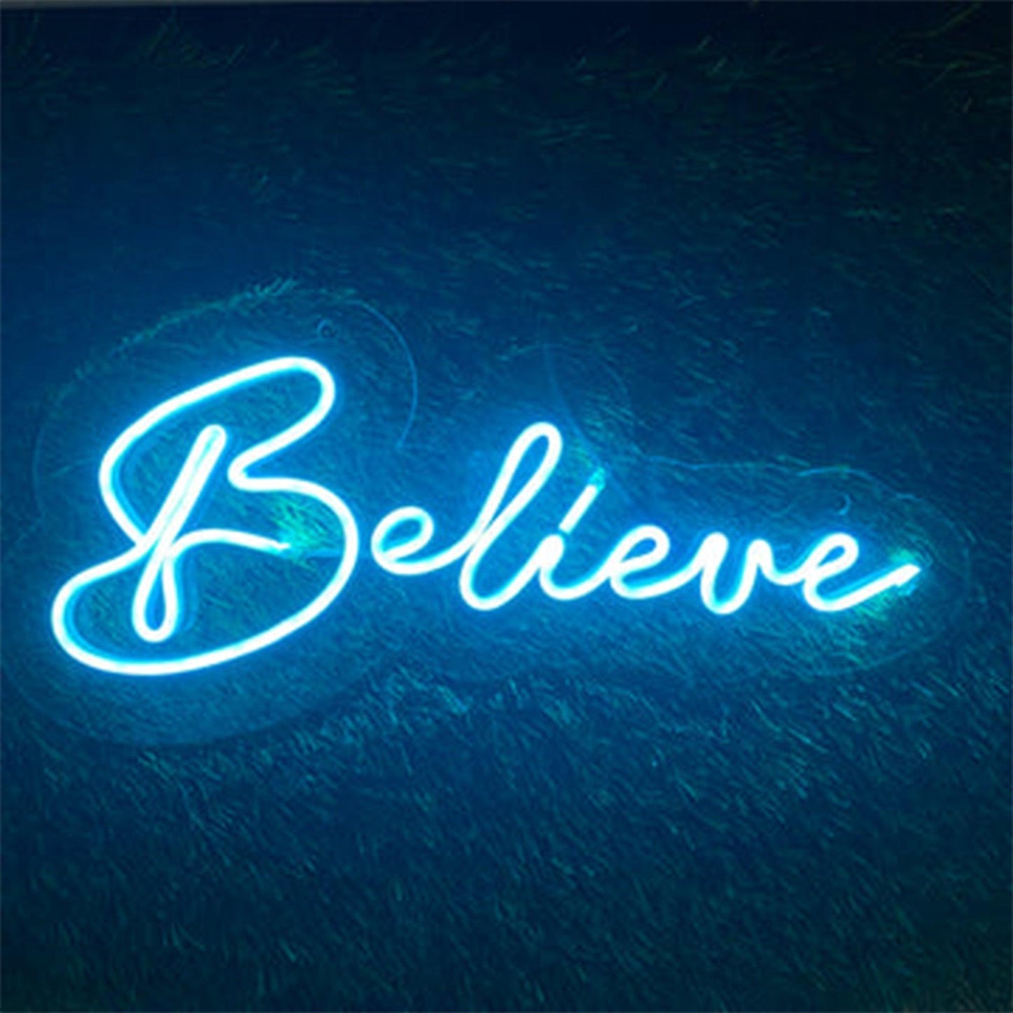 Believe Neon Sign blue