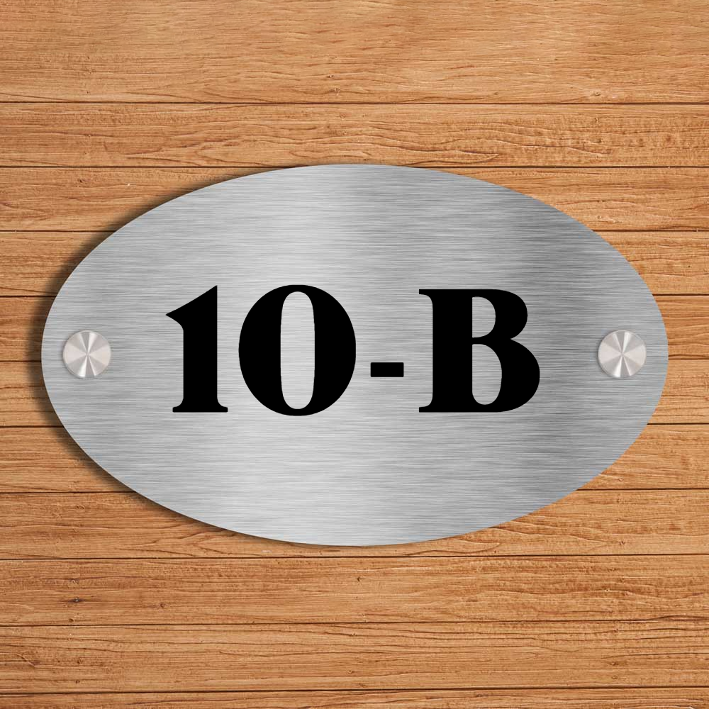 Ovalica - Stainless Steel House Number Sign