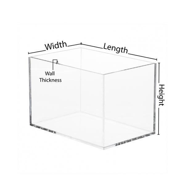 Open Box Size 5 Sided Clear Acrylic Box - Custom Size – acrylicsheetsindia