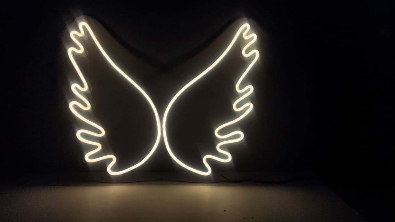 wing neon sign for room