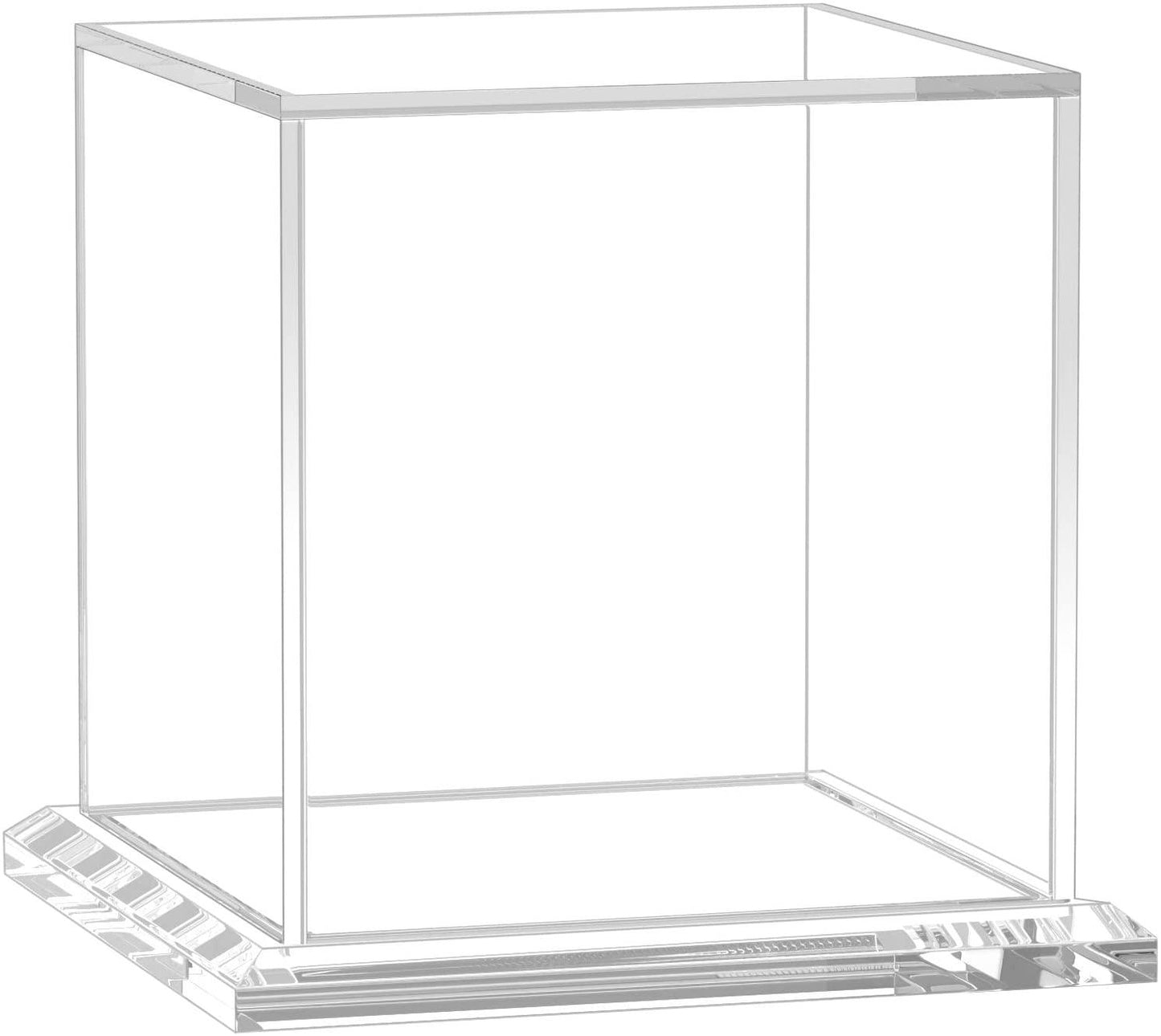 Acrylic Display Case, Clear Box Cube Organizer Stand Riser