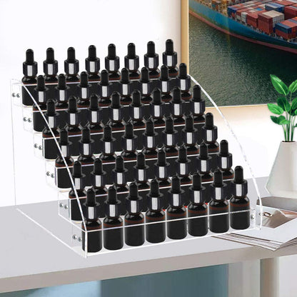 Acrylic Nail Polish Holder Organizer Rack, Clear Essential Oils Storage Nail Varnish Display Stand, 6 Tier