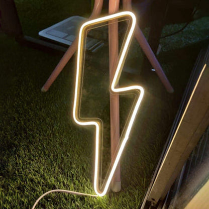Lightning Bolt Neon Sign white online