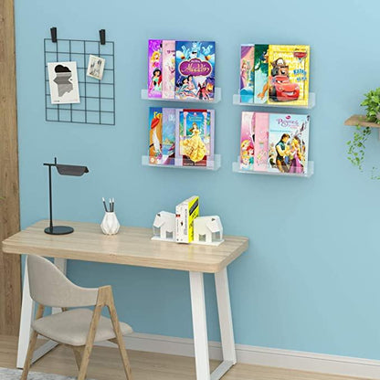 buy acrylic bookshelf invisible set of 4