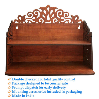Navrang Beautiful Wooden Pooja Stand for Home/Mandir for Home/Temple for Home and Office/Puja Mandir for Home and Office Wall/Product