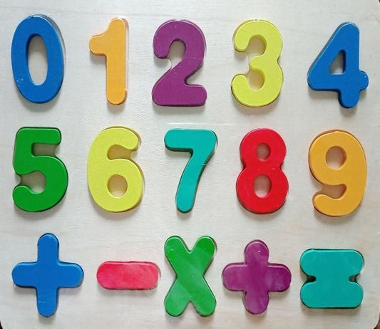 0-9 Puzzle Board with Knobs Numbers & Color Recognition