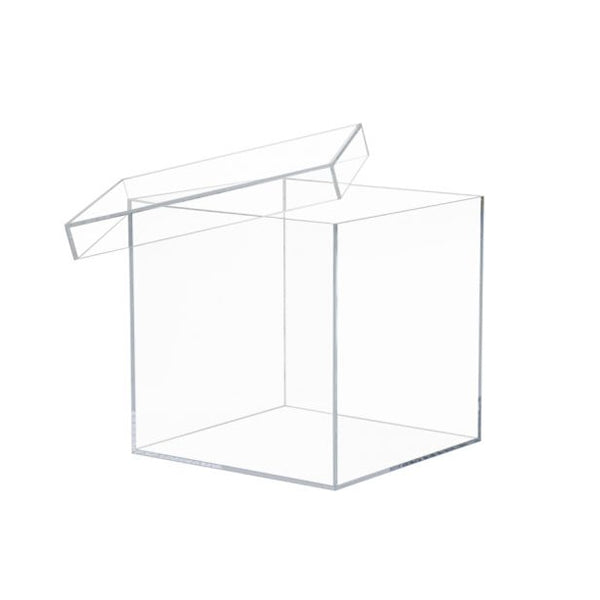 Acrylic 5-Sided Box w Shoebox Lid 10*10*10 inches