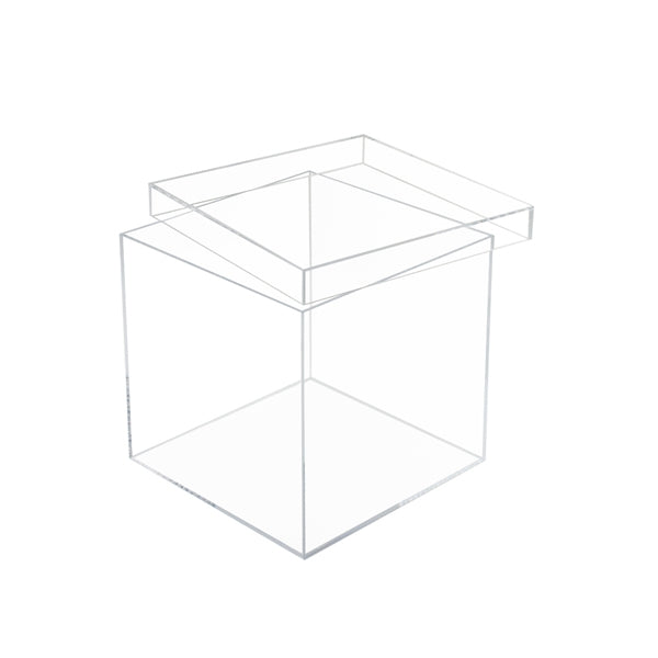 Acrylic 5-Sided Box w Shoebox Lid 10*10*10 inches