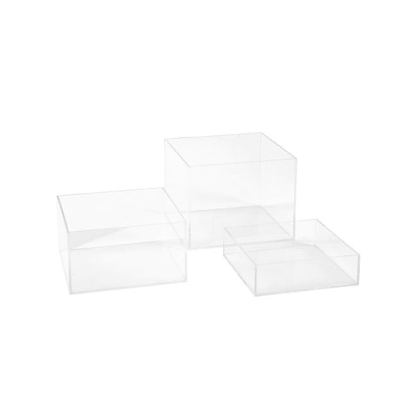 Acrylic Cube Riser or Dump Bins - Set of 3