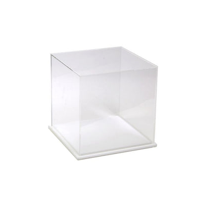 Acrylic Display Box 8 x 8 x 8 with White Base