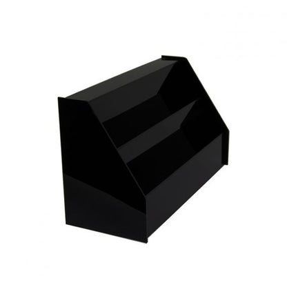 Acrylic Reversible Stair Step Riser - Medium- Black