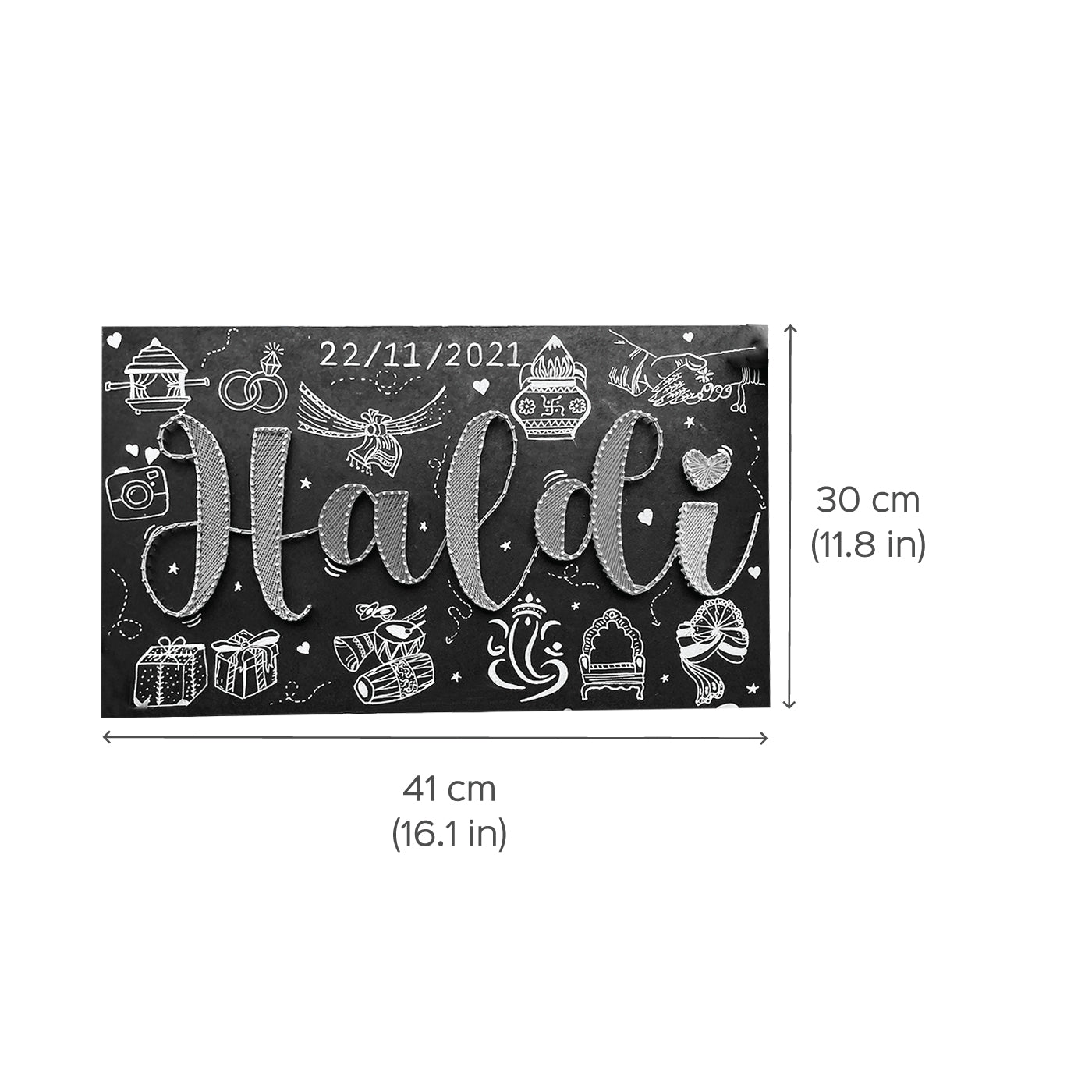 String Art Haldi Theme Personalized Nameplate