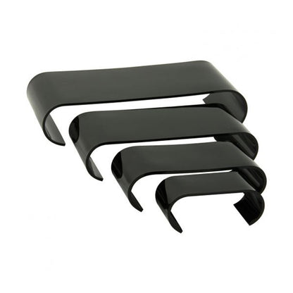 Black Acrylic Stacking Scroll Risers Set of 4