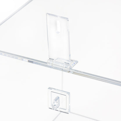 Clear Acrylic Box with Hasp Lock Hinged Lid - Custom Size