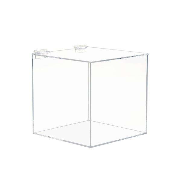 Clear Acrylic Box with Hinged Lid - Custom Size