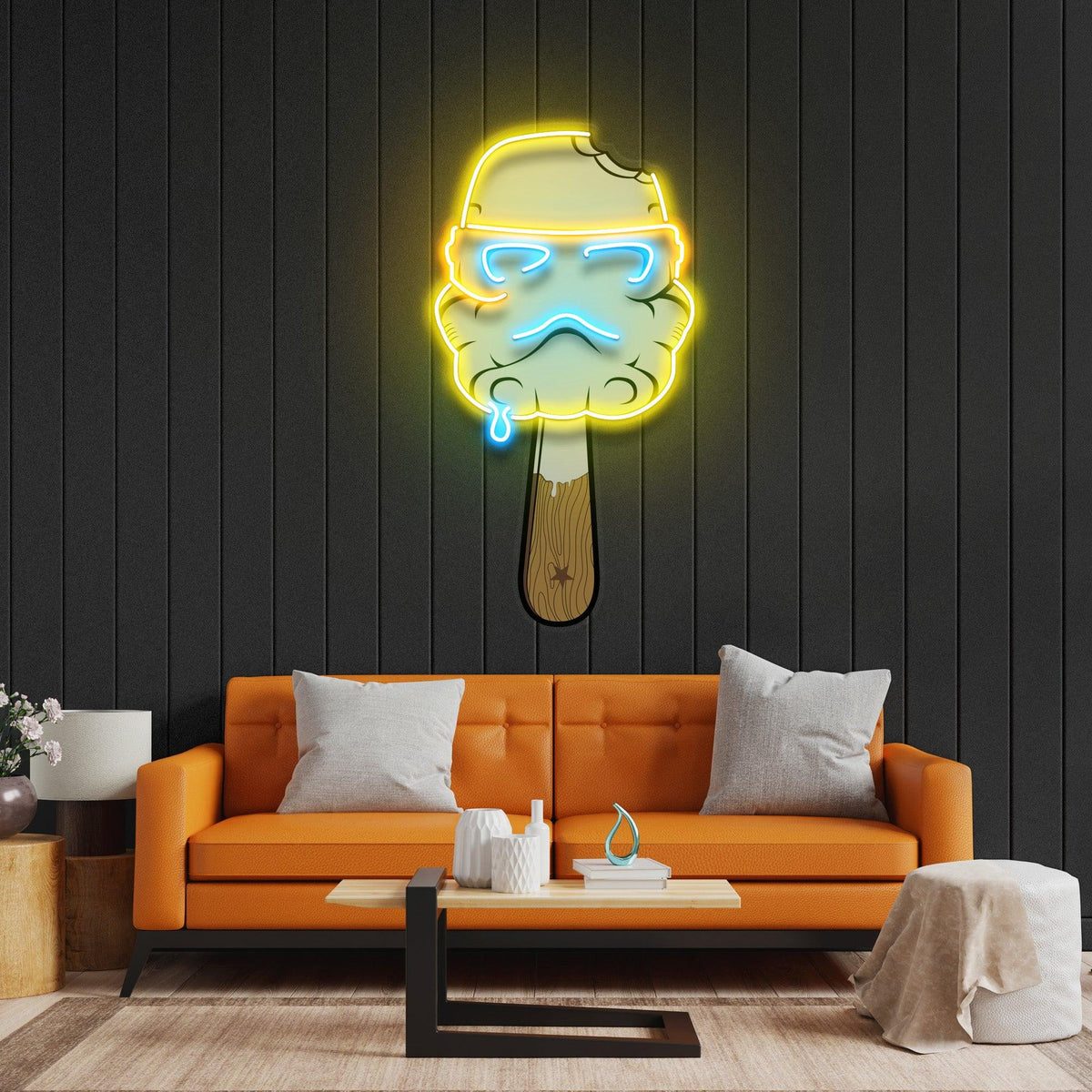 Cream Color Led Cream Led Neon Acrylic Artwork – acrylicsheetsindia