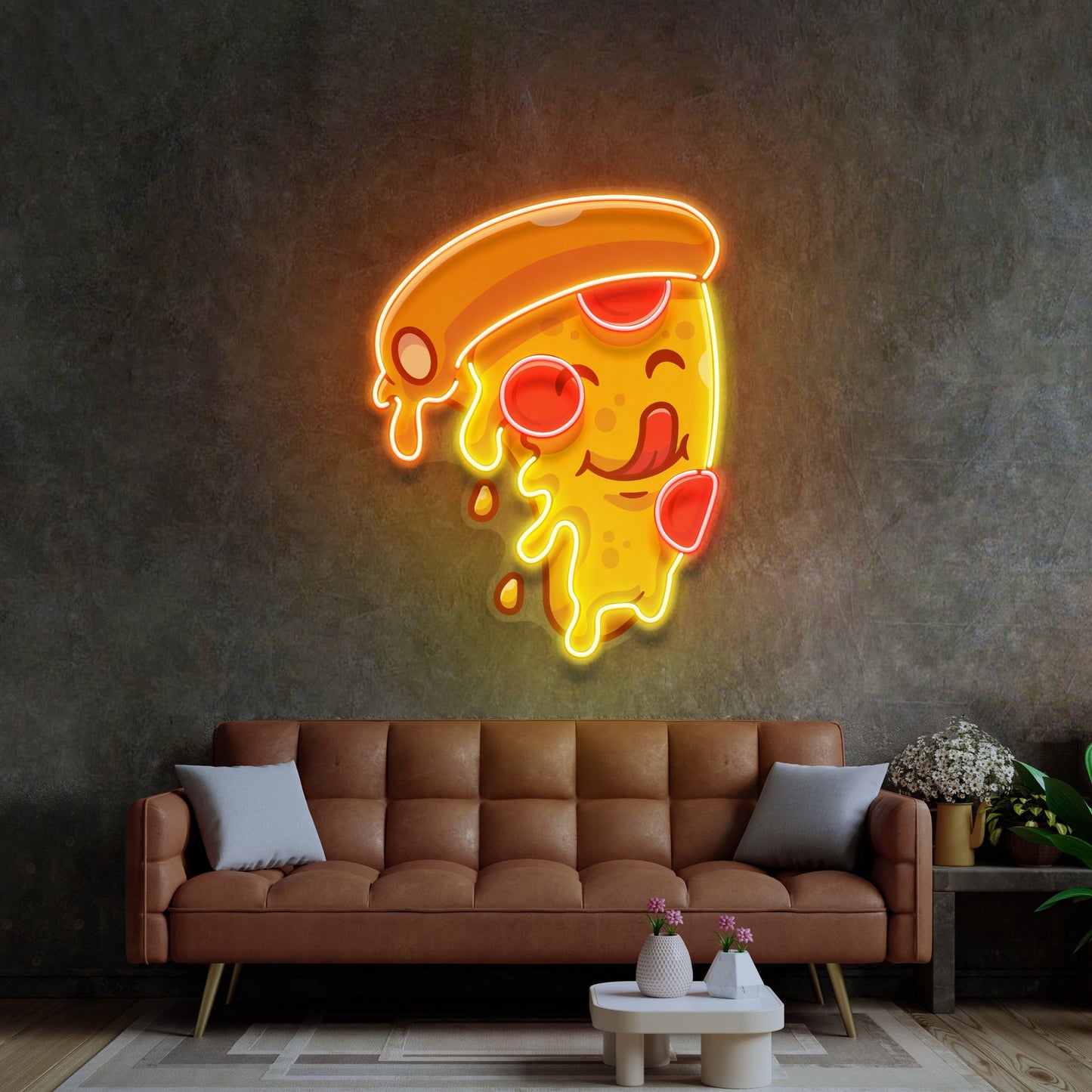 Cute Slice Pizza LED Neon Sign Light Pop Art