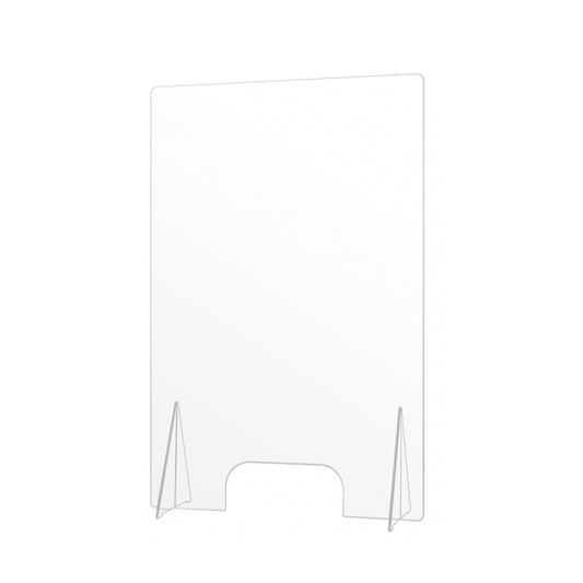 Economy Countertop Sneeze Guard with Pass Through Opening 35.5H x 23.5W