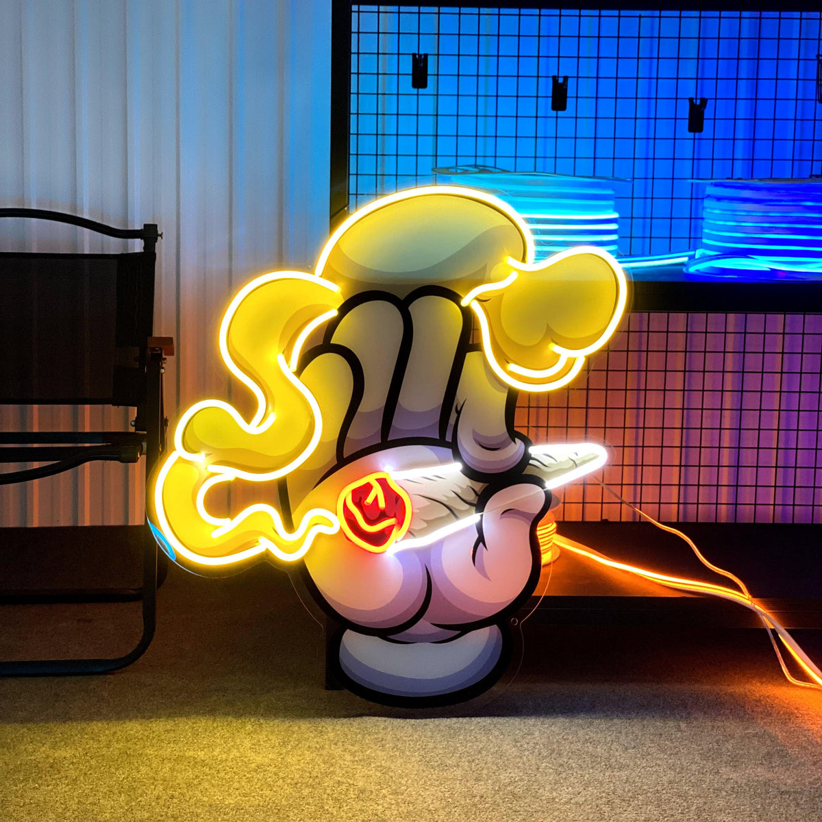 Hand Smoker Led Neon Acrylic Artwork – acrylicsheetsindia